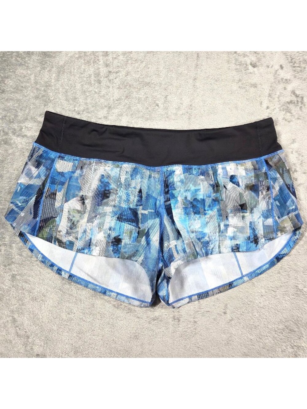 Lululemon Speed Up Shorts Size 10 2.5" Sun Dazed Multi Blue Super Dark W7ANSR